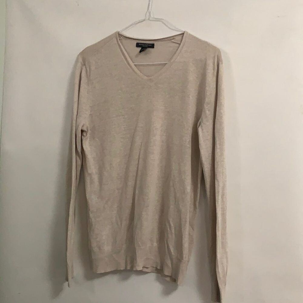 BANANA REPUBLIC SILK BLEND V NECK‎ SWEATER SZ M